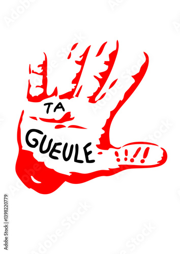 main stop ta gueule insulte