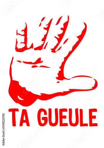main stop ta gueule insulte symbole