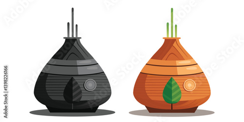 Cedarwood Essential Oil Diffuser in a wood or glass bottle containing liquid, placed next to various bottles of oil, vinegar, and medicine in a chemistry setting