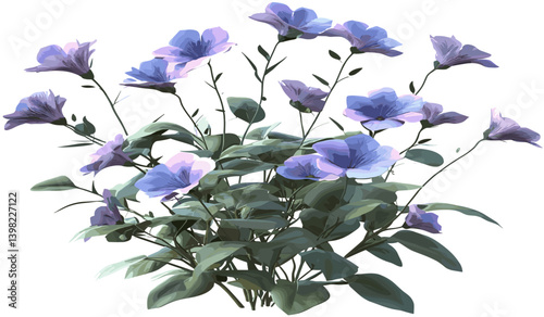 Ornamental wildflower vector blooms springtime isolate, nature flower design, isolated wildflowers, decorative floral artwork, spring floral illustration, wild blooms, spring flowers art