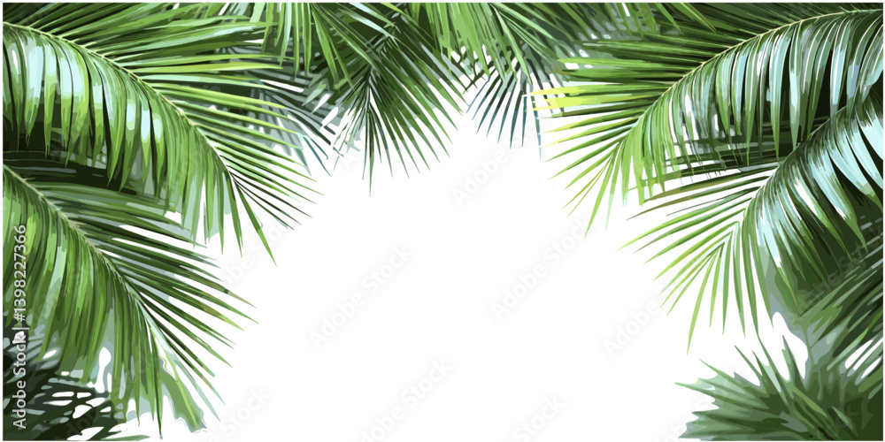 Evergreen palm fronds vector on transparent background png, seasonal palm leafs serenity, tropical foliage, nature elements, green fronds, exotic plants, palm tree decorations Evergreen palm fronds vector on transparent background png, seasonal palm leafs serenity, tropical foliage, nature elements, green fronds, exotic plants, palm tree decorations