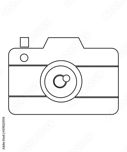 Camera icon with thin outline