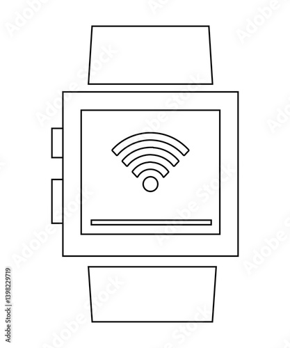 watch icon with thin outline