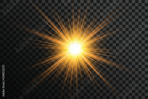 transparent glowing lens flare background