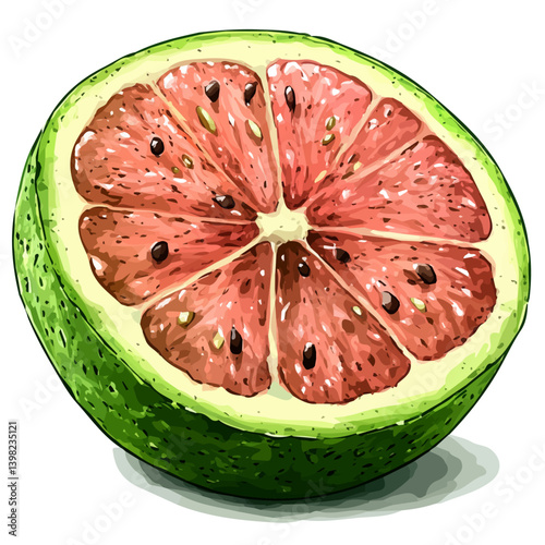 LechA3n, watercolor vector, isolated on a white background.