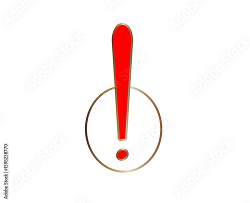 exclamation point on a document or page icon. Represents warning, error, problem, or urgent information