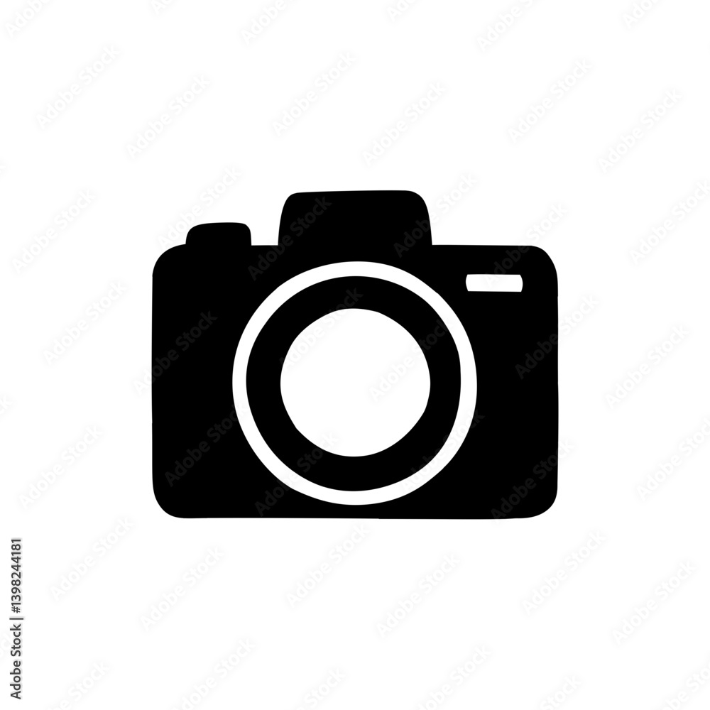 camera vector line art, hand drawn illustration camera vector line art, hand drawn illustration