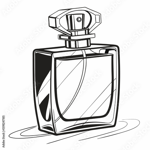 perfume bottle isolated on white