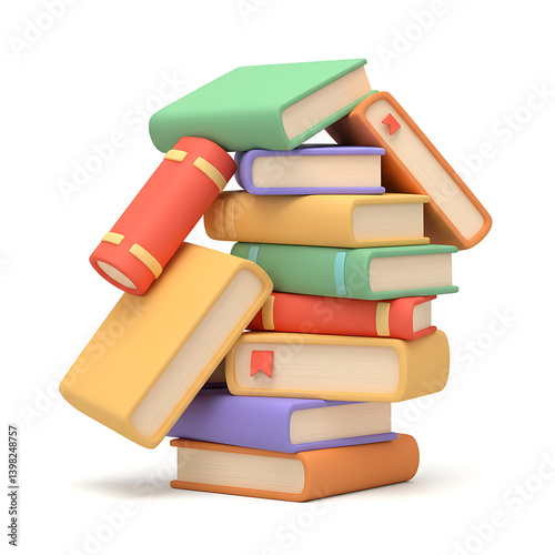 3D toy-style return book bin