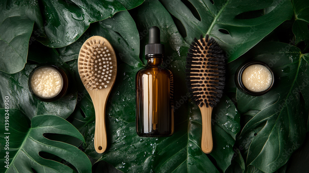 Natural eco-friendly zero waste plastic free cleaning items on green background top view. eco friendly cleansing set flat lay. sustainable lifestyle concept