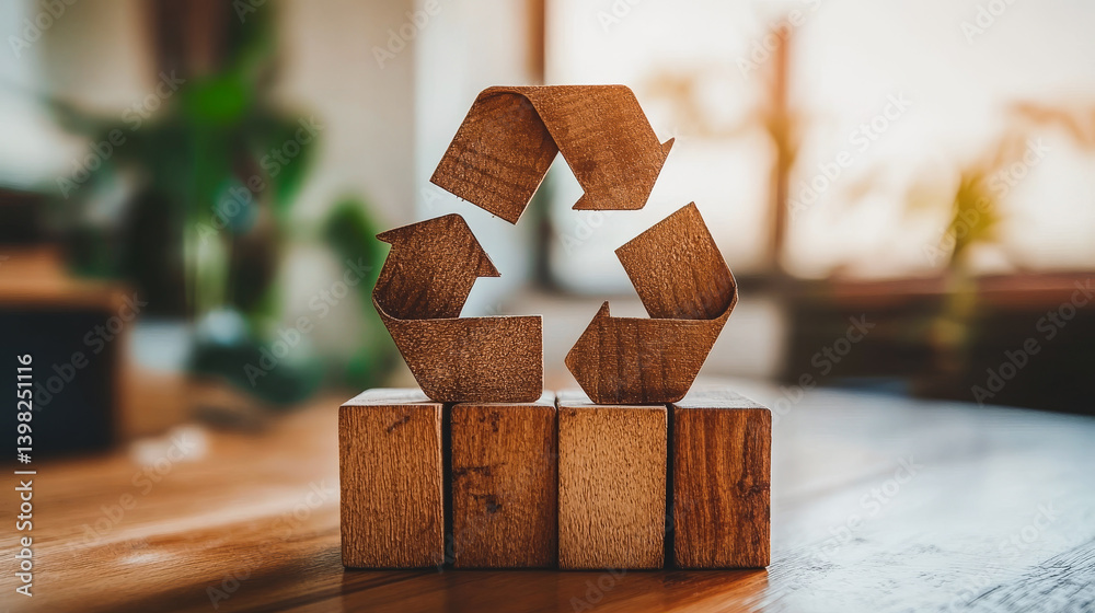 Recycle sign with Environmental concept. Recycling mark Mobius loop. Concept of ecology, sustainable development, zero waste and environmental protection