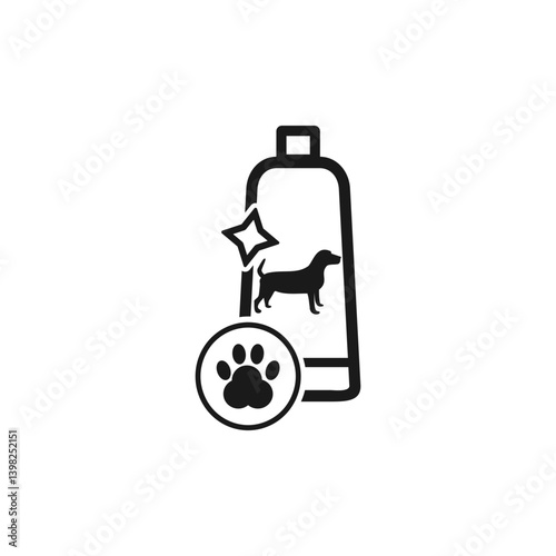 Dog shampoo icon  isolated on white background