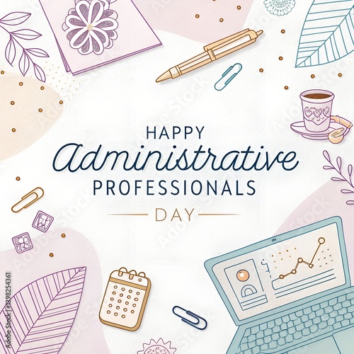 Happy Administrative Professionals Day Celebrating Office Support Staff