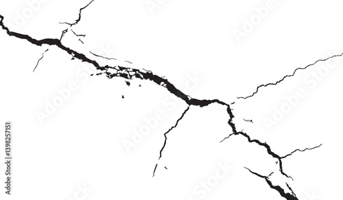 Texture soil dry crack background pattern. black and white vintage of cracked concrete scribble effect.	