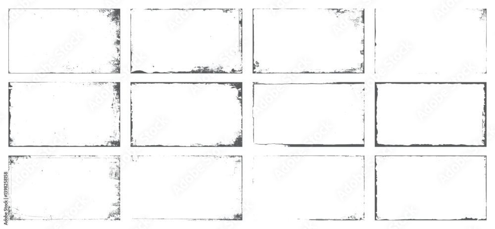 Distorted grunge isolated background. Overlay distress texture effect. Element for social media, poster, brochure, flyers, screen print texture, card, wallpaper, background. Vector illustrator.	