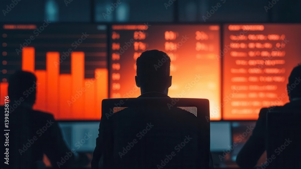 Fototapeta premium A strategic meeting with asset managers analyzing trend data and forecasts to optimize investment portfolios