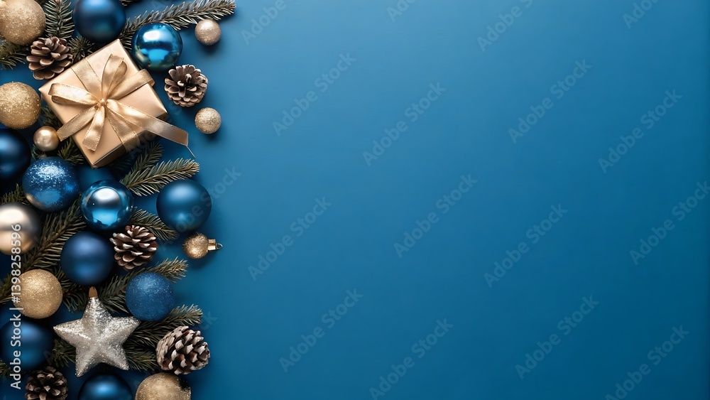 Luxury blue Christmas balls, holiday ornaments isolated. Luxury blue Christmas balls, holiday ornaments isolated.