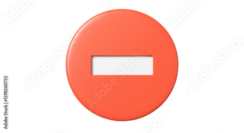 Isolated minus sign button