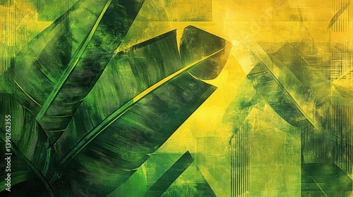 Abstract digital illustration featuring overlapping geometric shapes