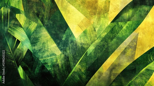 Abstract digital illustration featuring overlapping geometric shapes