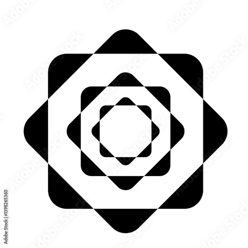 A black corporate identity concentric vector logo