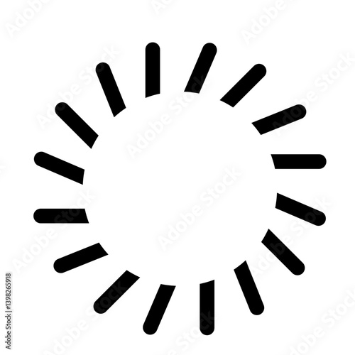 A black sixteen-point sun vector logo