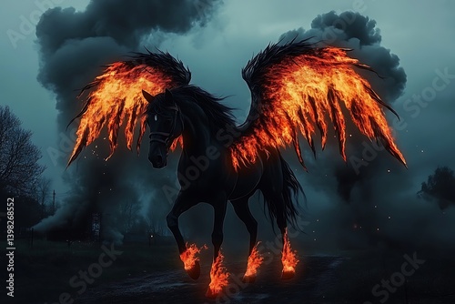 Realistic AI Generated Illustration of a Fir fire