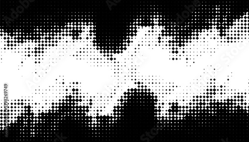 Black and white abstract geometric pattern with halftone effect element for sporty background and jersey design. Vector Format Illustration 