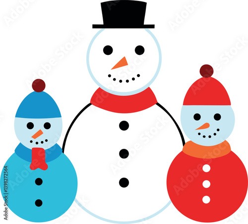 snowman with red hat