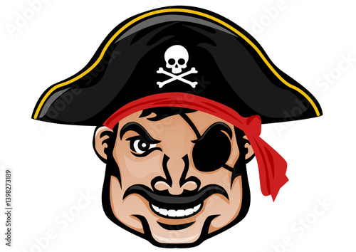 Illustration of a pirate's head