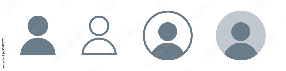 User profile icon set. Flat simple avatar symbols. User profile icon set. Flat simple avatar symbols.