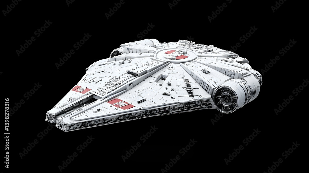 Pixel Art Millennium Falcon Spaceship