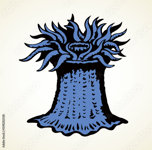 Sea creature. Vector drawing icon