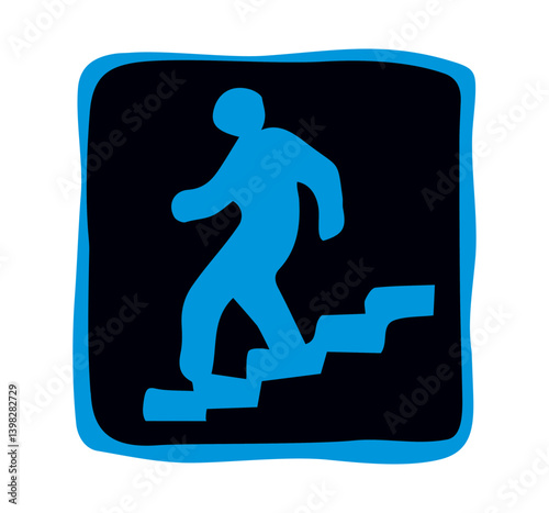 Road sign. Underground crossing. Vector drawing
