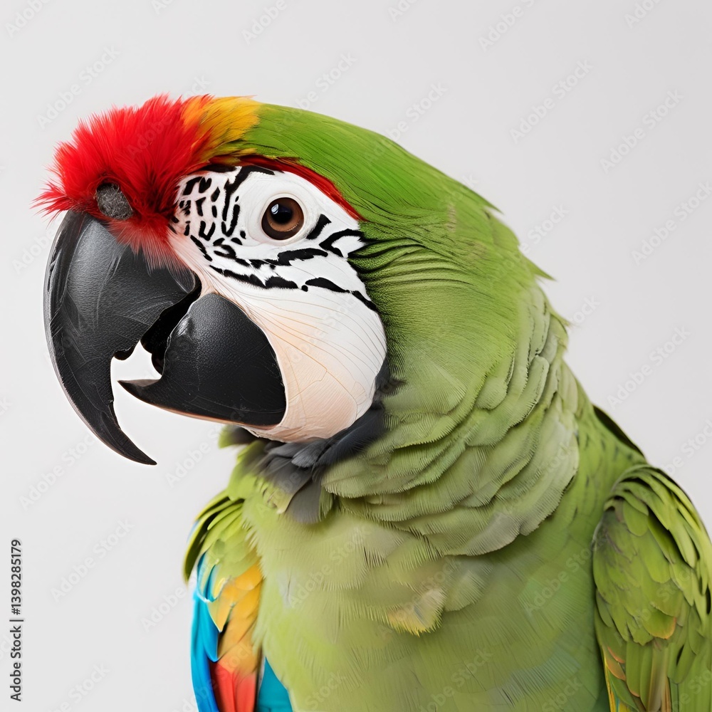 Obraz premium parrot white background 