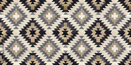 Elegant geometric pattern in earthy tones with a modern twist.