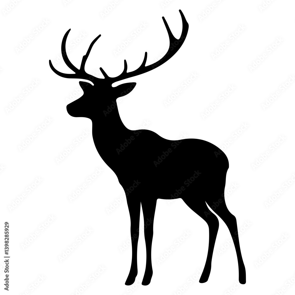 Obraz premium deer silhouette vector
