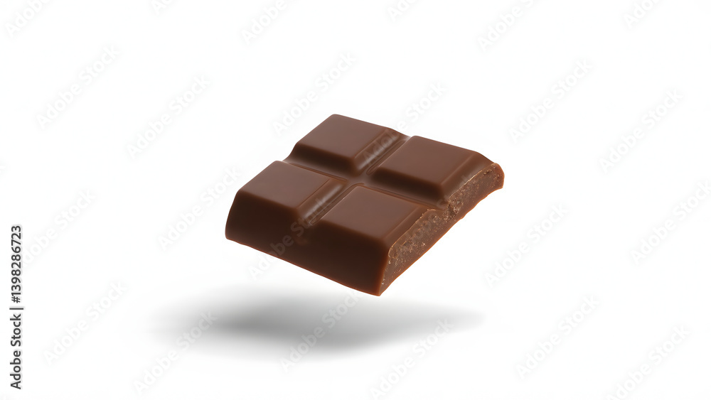 Surreal floating chocolate bar pieces in soft ambient lighting Surreal floating chocolate bar pieces in soft ambient lighting