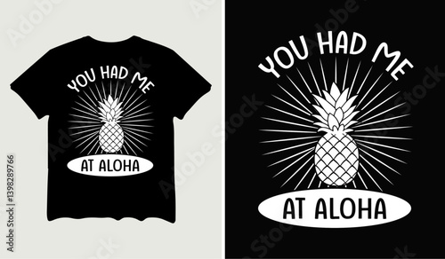 You had me at aloha, Hand-lettered summer beach quote — perfect for prints on invitations, posters, phone cases, and more.