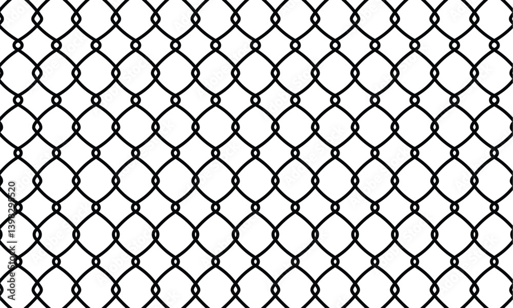 Seamless chain link fence on snow background. Seamless chain link fence on snow background.