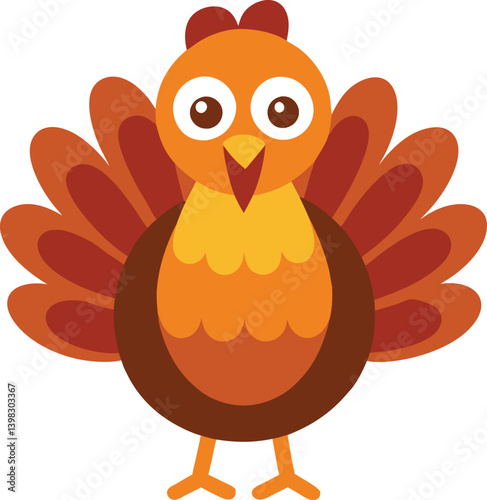 Happy Turkey illustration cartoon vector