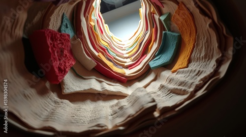 close up of a colorful painted wood