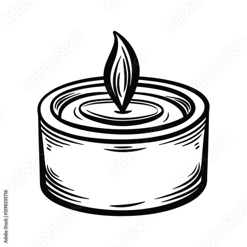 Candle with wick visible icon silhouette vector with white background