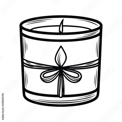 Candle with wick visible icon silhouette vector with white background