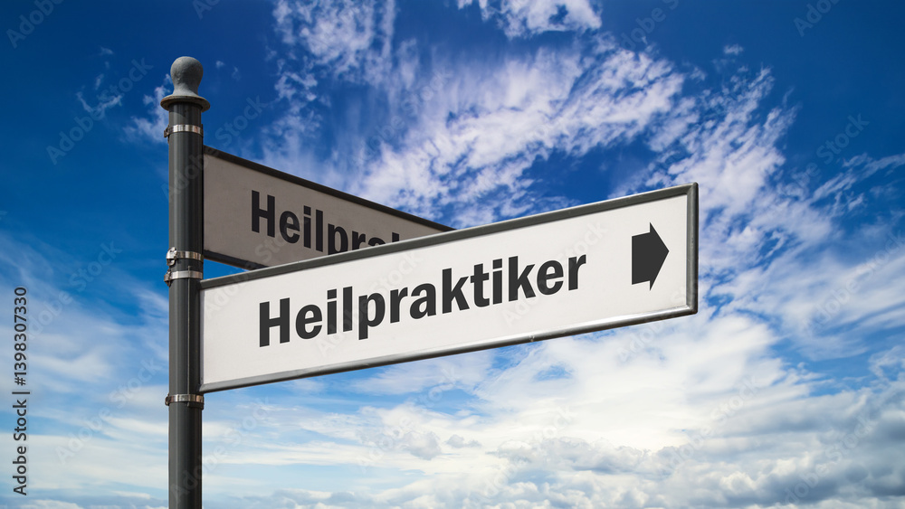 Fototapeta premium Signposts the direct way to Naturopath
