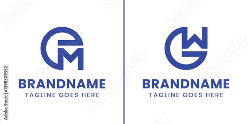 Letters EM and GW Monogram Logo, for any business with ME EM WG GW initials