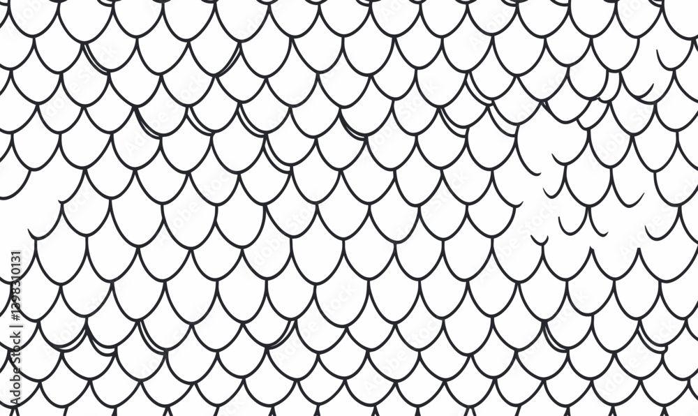 Fototapeta premium Dragon Snake Reptile Scale Pattern Vector Seamless Design for Fantasy Textures