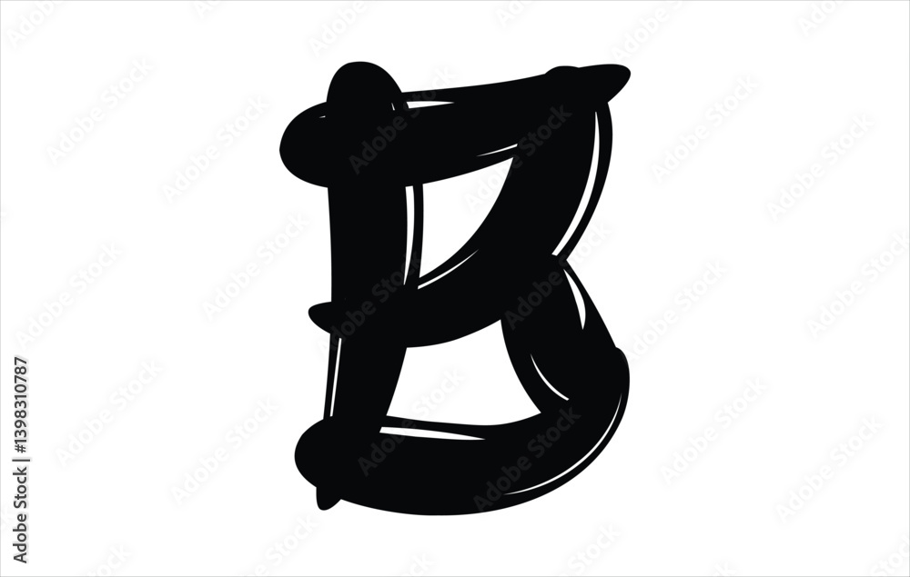 Creative Letter B Typography Vector Template. Elegant Letter B logo Creative Letter B Typography Vector Template. Elegant Letter B logo