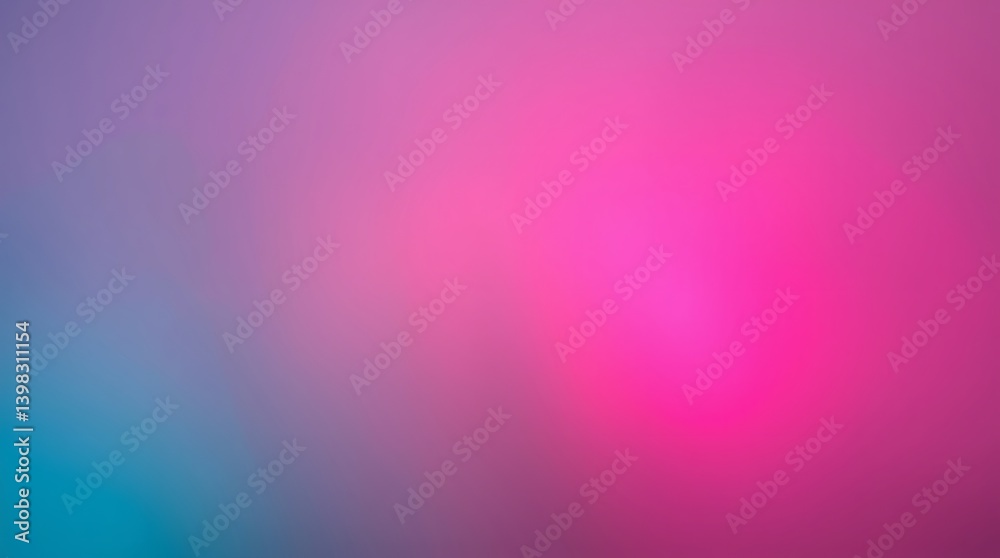 Fototapeta premium Abstract backdrop for design element. The gradient colors transition from teal, to lavender, to fuchsia. A smooth, modern color palette.