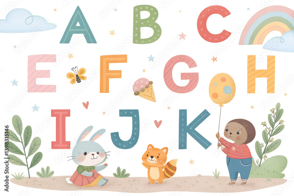 Cute Alphabet Chart for Kids – Fun and Engaging Learning Cute Alphabet Chart for Kids – Fun and Engaging Learning